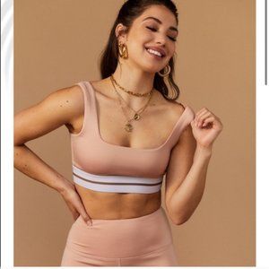Tan + Lines Calabasas Sports Bra in Blush